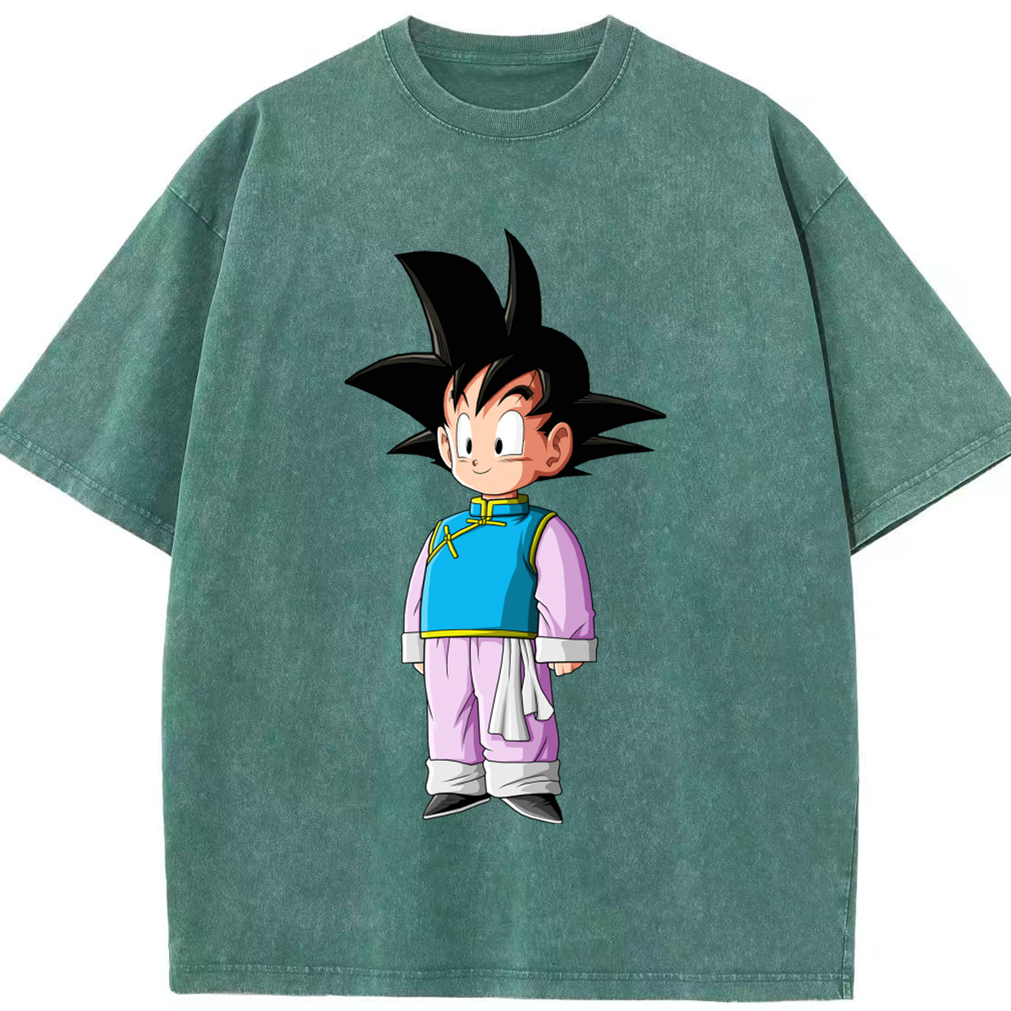 （画像用） ドラゴンボール 孫悟空（そん ごくう）Son Goku カカロット DRAGON BALL Kakarotto 綿100% ヴィンテージ風 半袖Tシャツ（フロントプリント）